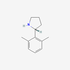 Chemical structure of (R)-2-(2,6-Dimethylphenyl)pyrrolidine