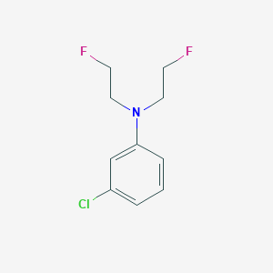 Chemical structure of (R)-2-(2,5-Difluorophenyl)pyrrolidine hydrochloride