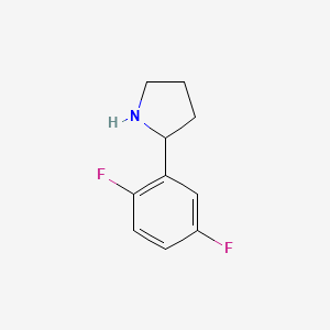 Chemical structure of (R)-2-(2,5-Difluorophenyl)pyrrolidine