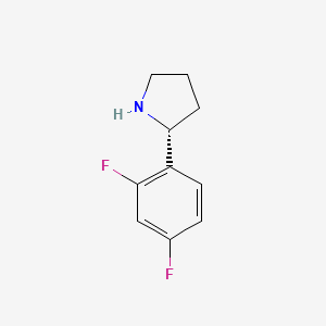 Chemical structure of (R)-2-(2,4-Difluorophenyl)pyrrolidine