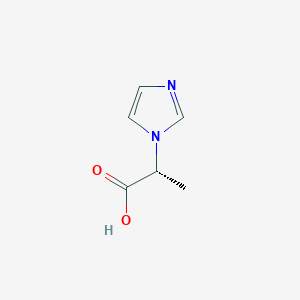 Chemical structure of (R)-2-(1-Imidazolyl)propanoic Acid