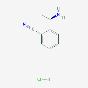 Chemical structure of (R)-2-(1-Aminoethyl)benzonitrile hydrochloride
