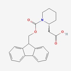 Chemical structure of (R)-(1-Fmoc-piperidin-2-YL)-acetic acid