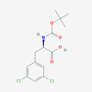 Chemical structure of Boc-3,5-Dichloro-D-Phenylalanine