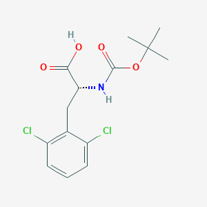 Chemical structure of Boc-2,6-Dichloro-D-Phenylalanine