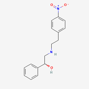 Chemical structure of (R)-2-((4-Nitrophenethyl)amino)-1-phenylethanol