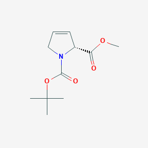 Chemical structure of Boc-3,4-dehydro-D-proline methyl ester