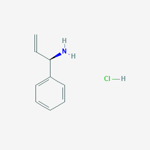 Chemical structure of (R)-1-Phenylprop-2-en-1-amine hydrochloride