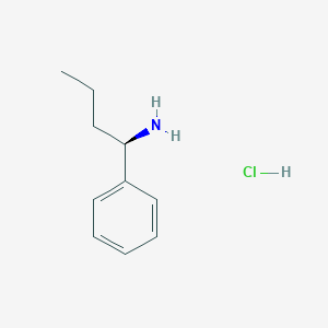 Chemical structure of (R)-1-Phenylbutan-1-amine hydrochloride