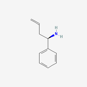 Chemical structure of (R)-1-phenylbut-3-en-1-amine