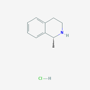 Chemical structure of (R)-1-Methyl-1,2,3,4-tetrahydroisoquinoline hydrochloride