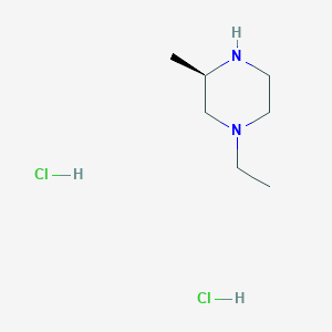 Chemical structure of (R)-1-Ethyl-3-methyl-piperazine dihydrochloride
