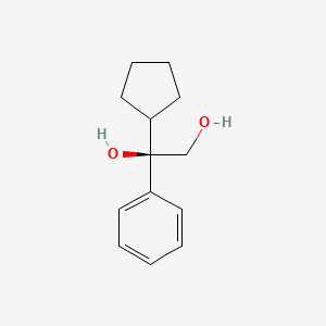 Chemical structure of (R)-1-Cyclopentyl-1-phenylethane-1,2-diol