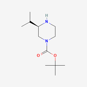 Chemical structure of (R)-1-Boc-3-Isopropylpiperazine