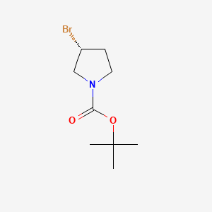 Chemical structure of (R)-1-Boc-3-bromopyrrolidine