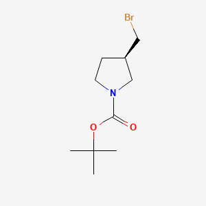 Chemical structure of (R)-1-Boc-3-(Bromomethyl)pyrrolidine