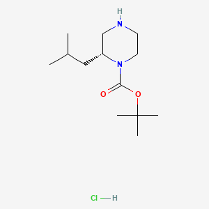 Chemical structure of (R)-1-Boc-2-isobutylpiperazine hydrochloride