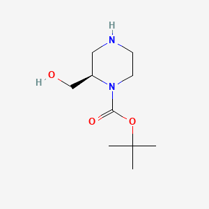 Chemical structure of (R)-1-Boc-2-(Hydroxymethyl)piperazine