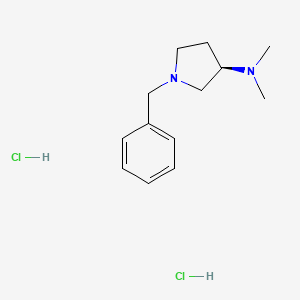 Chemical structure of (R)-1-Benzyl-3-dimethylaminopyrrolidine Dihydrochloride