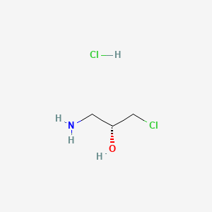 Chemical structure of (R)-1-Amino-3-chloropropan-2-ol hydrochloride