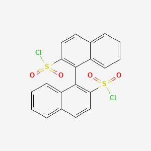 Chemical structure of (R)-1,1'-Binaphthyl-2,2'-disulfonyl Dichloride