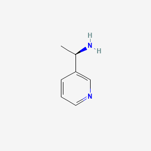 Chemical structure of (R)-1-(Pyridin-3-yl)ethanamine