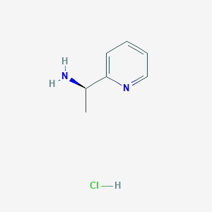 Chemical structure of (R)-1-(Pyridin-2-yl)ethanamine hydrochloride