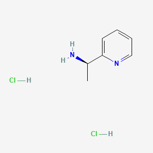 Chemical structure of (R)-1-(Pyridin-2-yl)ethanamine dihydrochloride