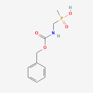 Chemical structure of (R)-1-(N-benzyloxycarbonylamino)ethylphosphinic acid