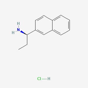 Chemical structure of (R)-1-(Naphthalen-2-yl)propan-1-amine hydrochloride