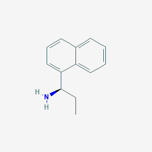 Chemical structure of (R)-1-(Naphthalen-1-yl)propan-1-amine