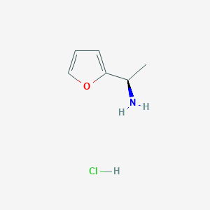 Chemical structure of (R)-1-(Furan-2-yl)ethanamine hydrochloride