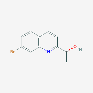 Chemical structure of (R)-1-(7-Bromoquinolin-2-yl)ethanol