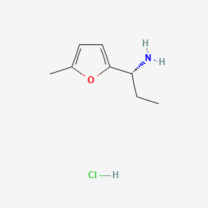 Chemical structure of (R)-1-(5-Methylfuran-2-yl)propan-1-amine hydrochloride