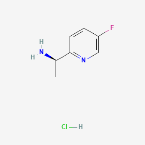 Chemical structure of (R)-1-(5-Fluoropyridin-2-yl)ethanamine hydrochloride