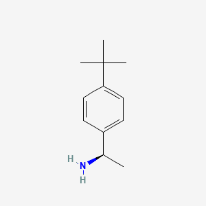 Chemical structure of (R)-1-(4-tert-Butylphenyl)ethanamine