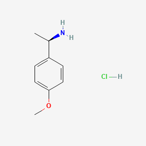 Chemical structure of (R)-1-(4-Methoxyphenyl)ethanamine hydrochloride