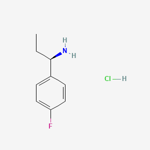 Chemical structure of (1R)-1-(4-Fluorophenyl)propylamine hydrochloride