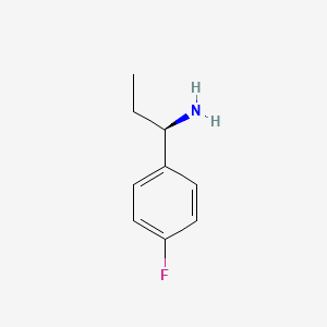 Chemical structure of (R)-1-(4-Fluorophenyl)propan-1-amine