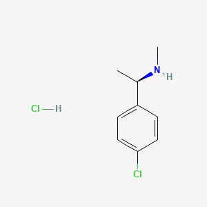 Chemical structure of (R)-1-(4-Chlorophenyl)-N-methylethanamine hydrochloride