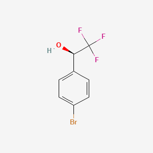 Chemical structure of (R)-1-(4-Bromophenyl)-2,2,2-trifluoroethanol
