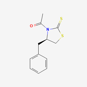 Chemical structure of (R)-1-(4-Benzyl-2-thioxothiazolidin-3-yl)ethan-1-one