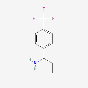 Chemical structure of 1-(4-(Trifluoromethyl)phenyl)propylamine