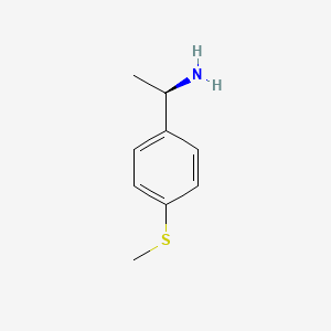 Chemical structure of (R)-1-(4-(Methylthio)phenyl)ethan-1-amine
