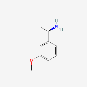 Chemical structure of (R)-1-(3-Methoxyphenyl)propan-1-amine