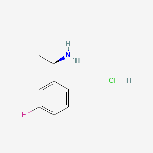 Chemical structure of (R)-1-(3-FLUOROPHENYL)PROPAN-1-AMINE-HCl