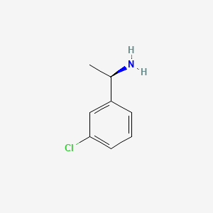 Chemical structure of (R)-1-(3-Chlorophenyl)ethanamine