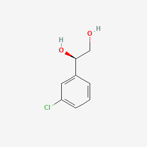 Chemical structure of (R)-1-(3-Chlorophenyl)-1,2-ethanediol