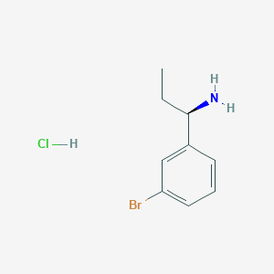 Chemical structure of (R)-1-(3-Bromophenyl)propan-1-amine hydrochloride