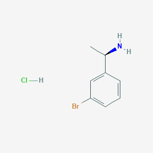 Chemical structure of (R)-1-(3-Bromophenyl)ethanamine hydrochloride